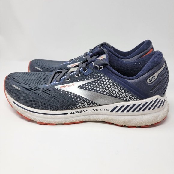 Brooks Adrenaline GTS 22 Men's Size 12 Road Running Shoes Blue Peacoat/India Ink - Picture 3 of 7
